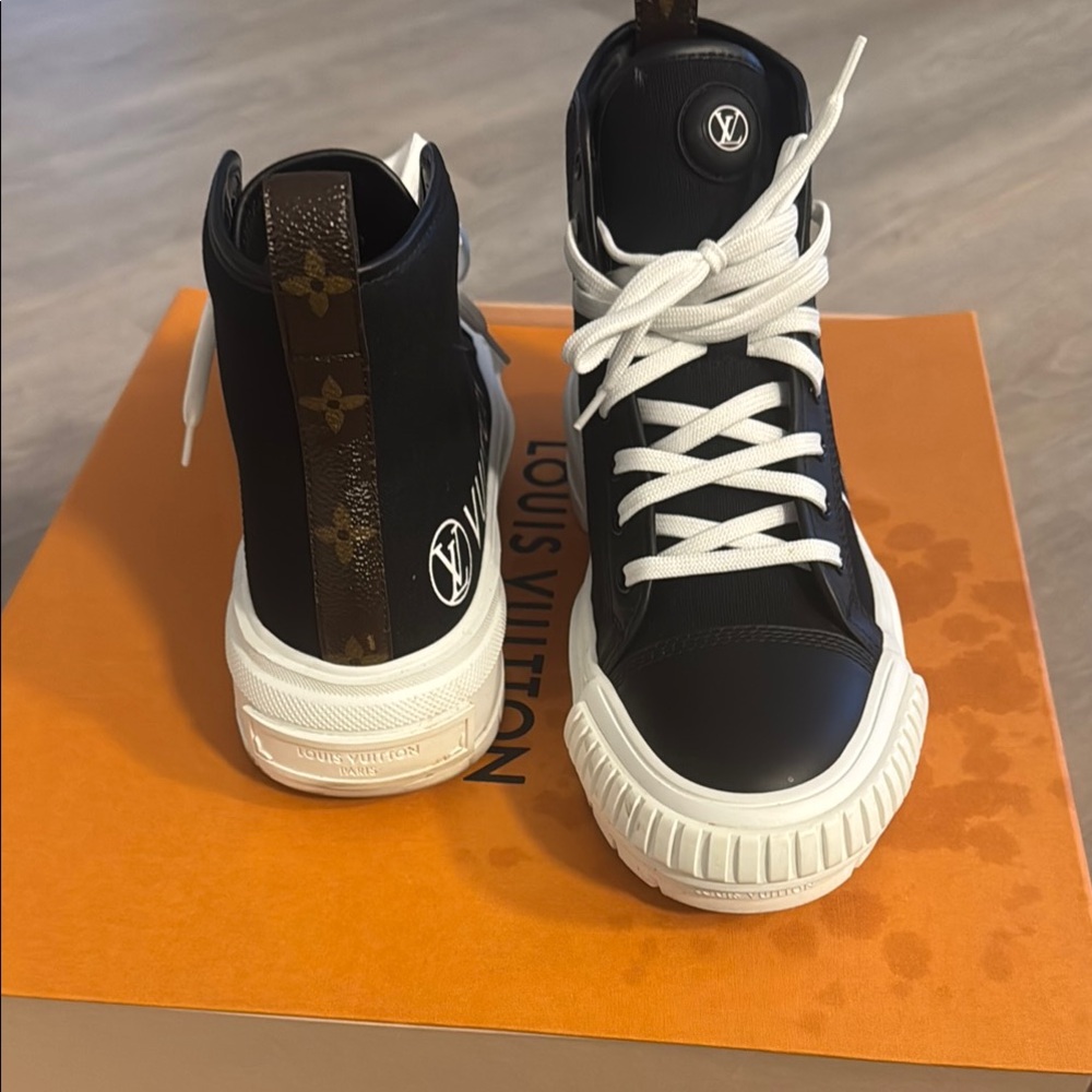 Louis Vuitton Black and White Sneakers